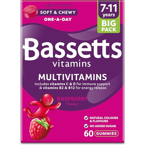 Bassetts Vitamins 7-11 Years Raspberry Flavour Multivitamins 60 Gummies