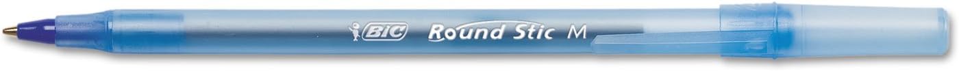 BIC Round Stic Ballpoint Pen - Blue 12PK