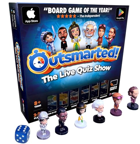 Outsmarted - The App-Connected TV Quiz-Show Board Game | Kids, Teens & Adults | Next-Level Game Night For Family & Friends | 2–24 Players | Age 8+ | 10,000+ Questions | 2024 UK Edition