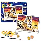 Ravensburger CreArt Majestic Tiger Paint by Numbers for Adults Craft Kits for Adults and Kids Age 11 Years Up SEALED