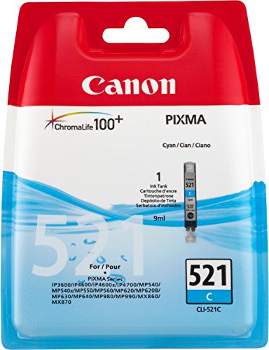 Canon Original ChromaLife 100+ Cyan Ink Tank CLI-521C