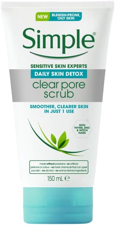 Simple Daily Skin Detox Clear Pore Scrub, 150ml