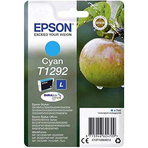 Epson T1292 Cyan Apple Genuine DURABrite Ultra Ink Cartridge