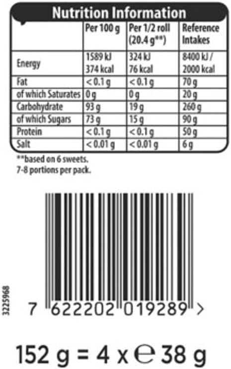 Trebor Softmints Peppermint Flavour Mint Sweets 4 Pack Rolls 152 g