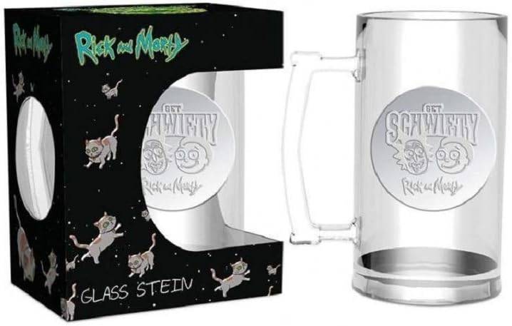 Rick & Morty Get Schwifty 500ml Glass Tankard