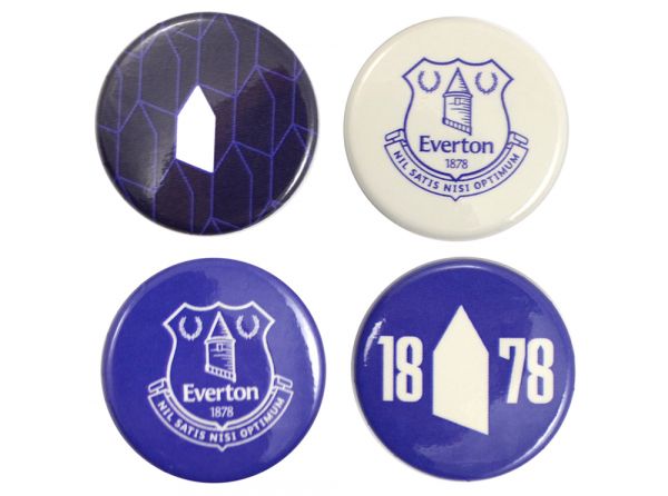 Everton FC 4PK Button Badges