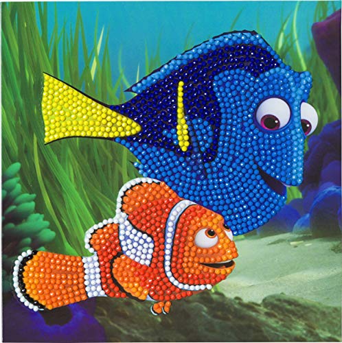 Craft Buddy Crystal Art CCK-DNY800 Dory and Marlin, 18x18cm Crystal Art Card