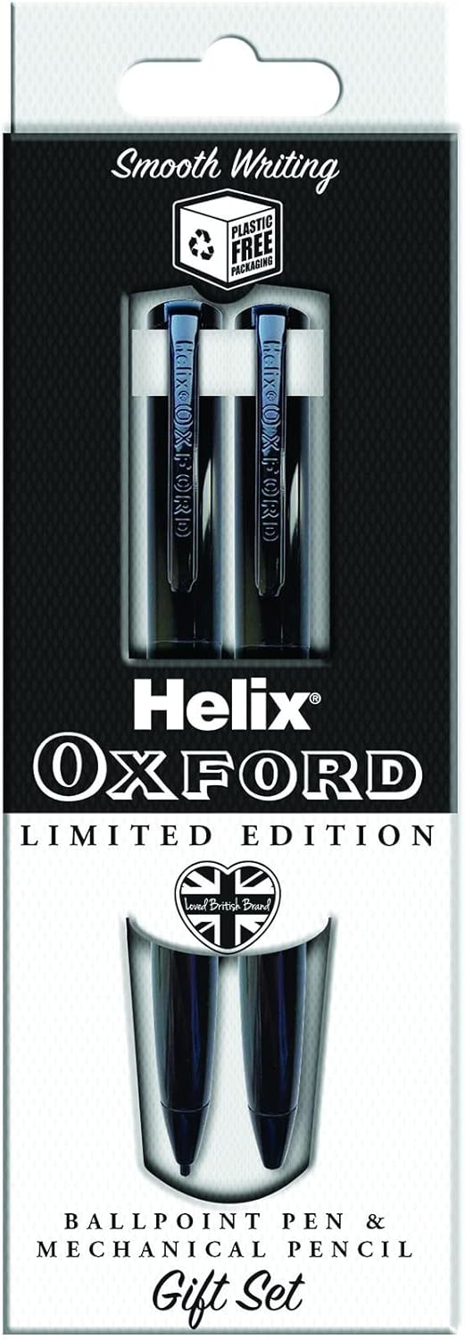 Helix Oxford Black Premium Ballpoint Pen & Mechanical Pencil Set