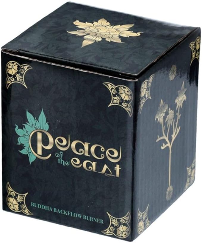 Peace of the East Wood Effect Lucky Buddha Backflow Incense Burner