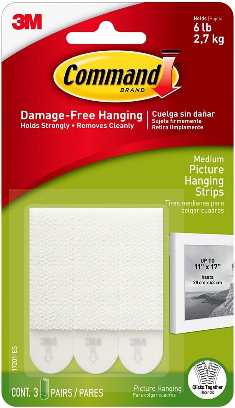 Command Medium Picture Hanging Strips 28X43CM