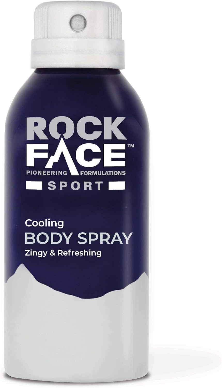 Rockface Sport Body Spray for Men, Cooling Deodorant Spray with Masculine, Long Lasting Scent, 150ml