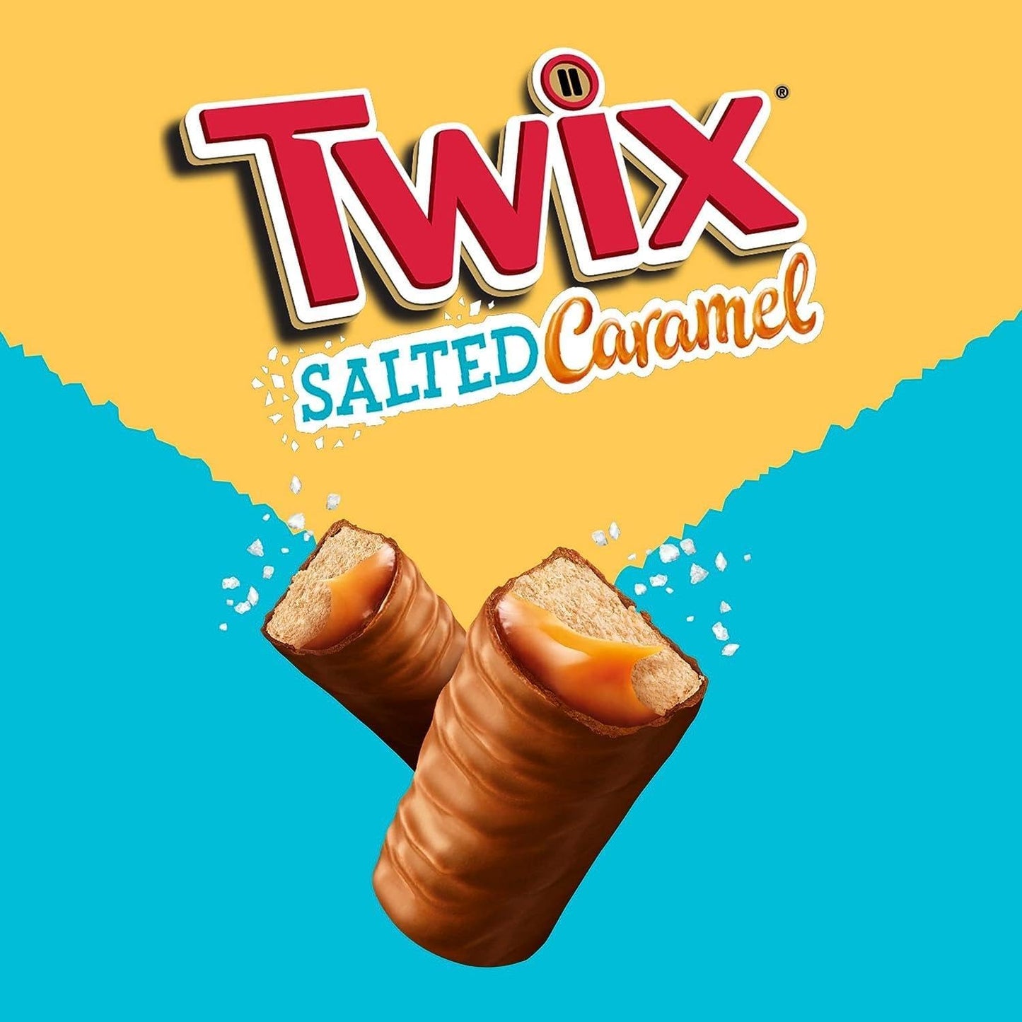 Twix Salted Caramel & Milk Chocolate Fingers Biscuit Snack Bars Multipack 9x20g