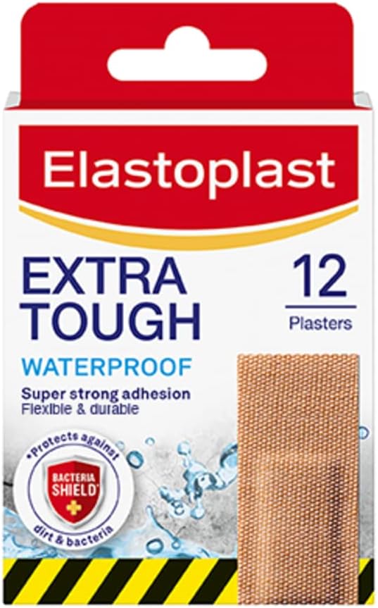 Elastoplast Extra Tough Waterproof Fabric 12 Plaster Strips