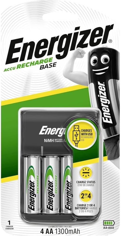 Energizer Battery Charger, Recharge Basic, for AAA and AA Batteries