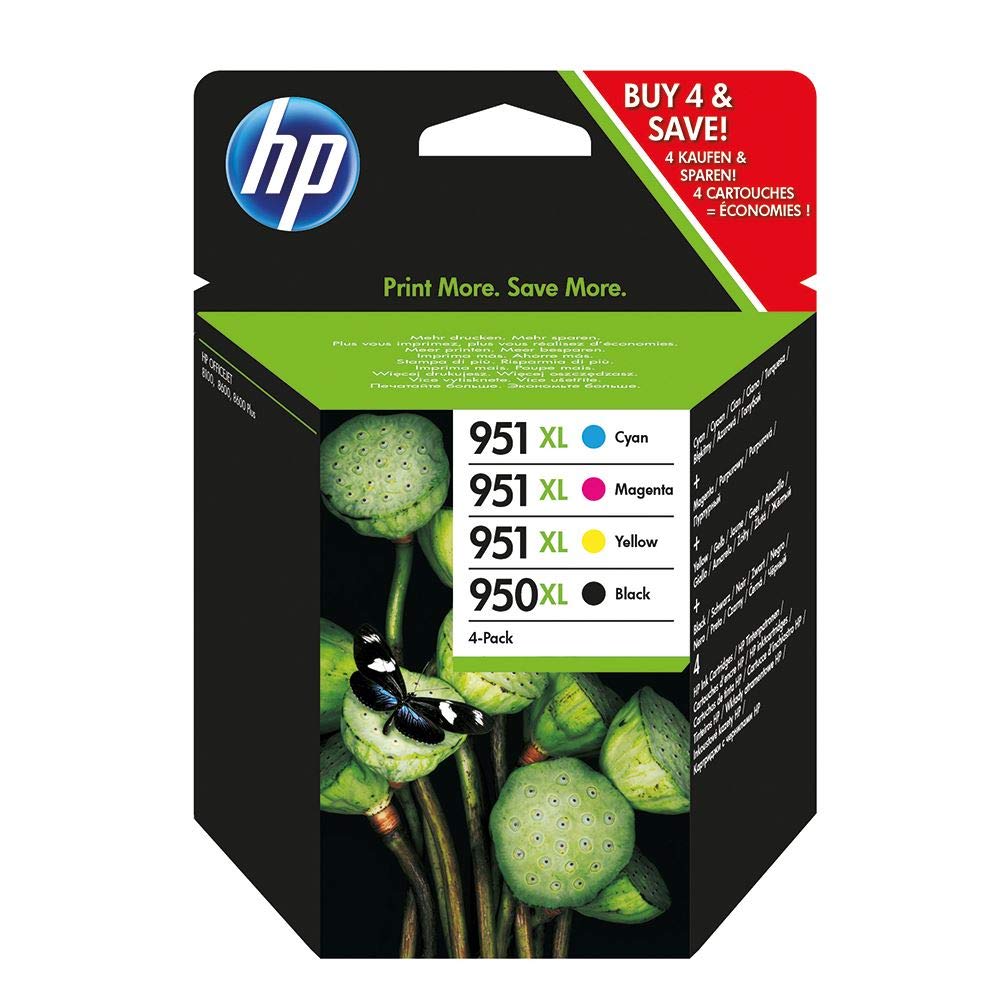 HP C2P43AE 950XL/951XL Original Ink Cartridges, Black/Cyan/Magenta/Yellow, Multipack
