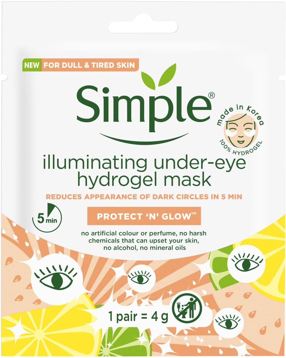 Simple Illuminating Under Eye Hydrogel Mask Protect 'N' Glow 1 Pair