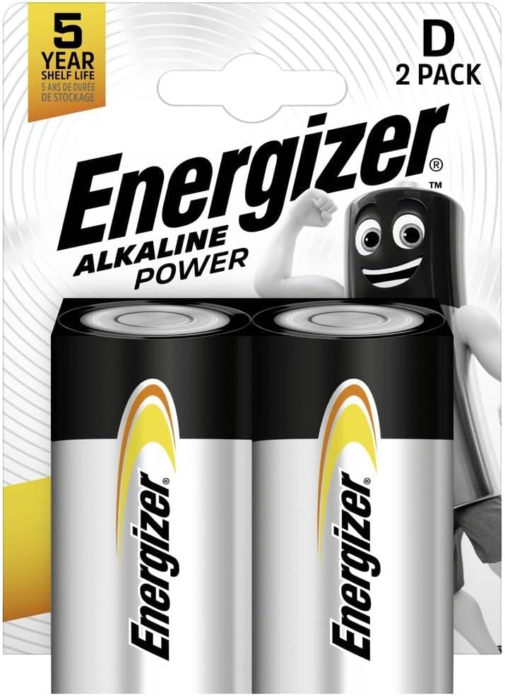 Energizer D Alkaline Power Battery Pack of 2