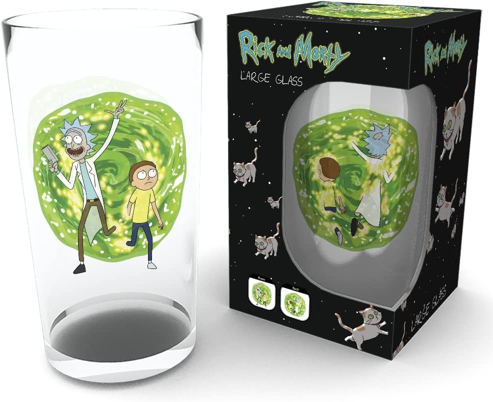 Rick & Morty Portal 400ml Glass