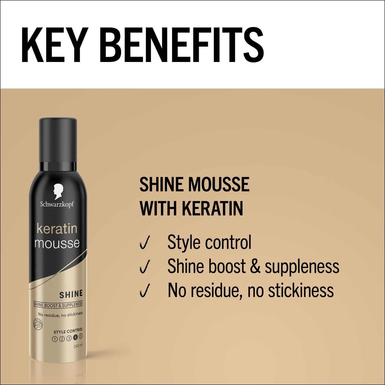 Schwarzkopf Styling Keratin Hair Mousse 250 ml