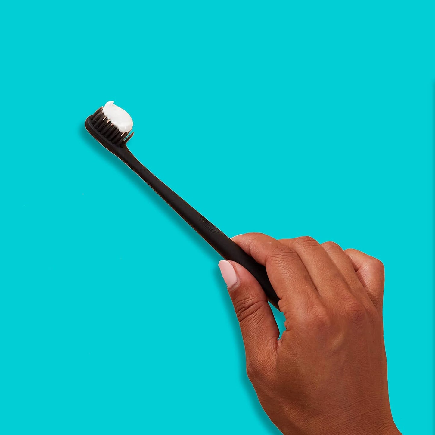 Hello Soft Manual Toothbrush, Charcoal Infused bristles, BPA-Free, Plant-Based Handle - Black