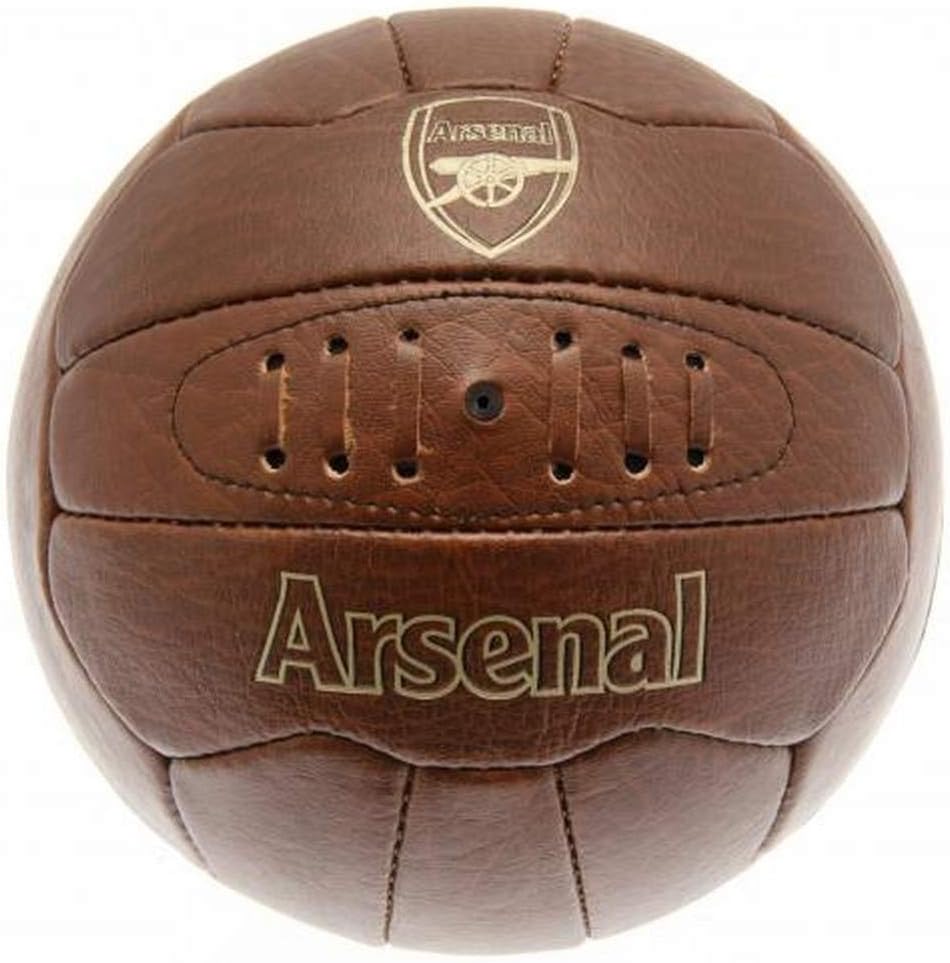 Arsenal FC Brown Faux Leather Football Size 5