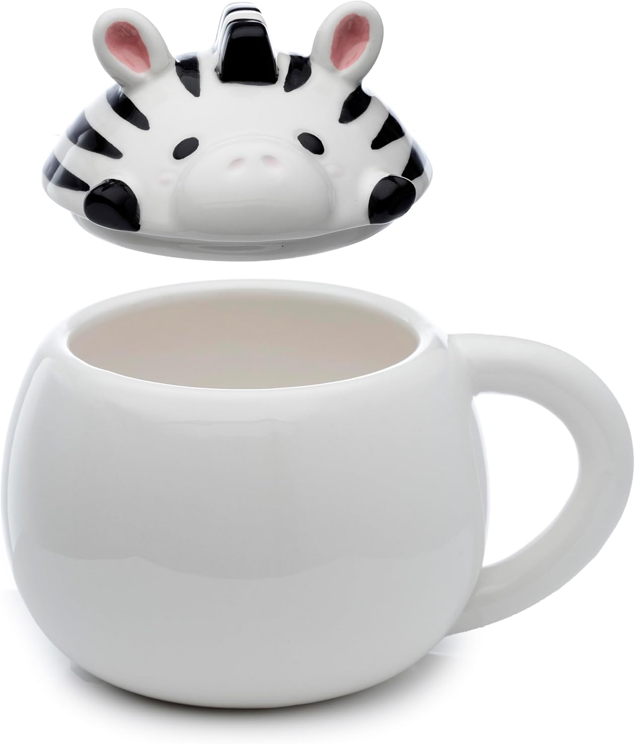 Adoramals Zebra Peeping Lid Ceramic Animal Mug