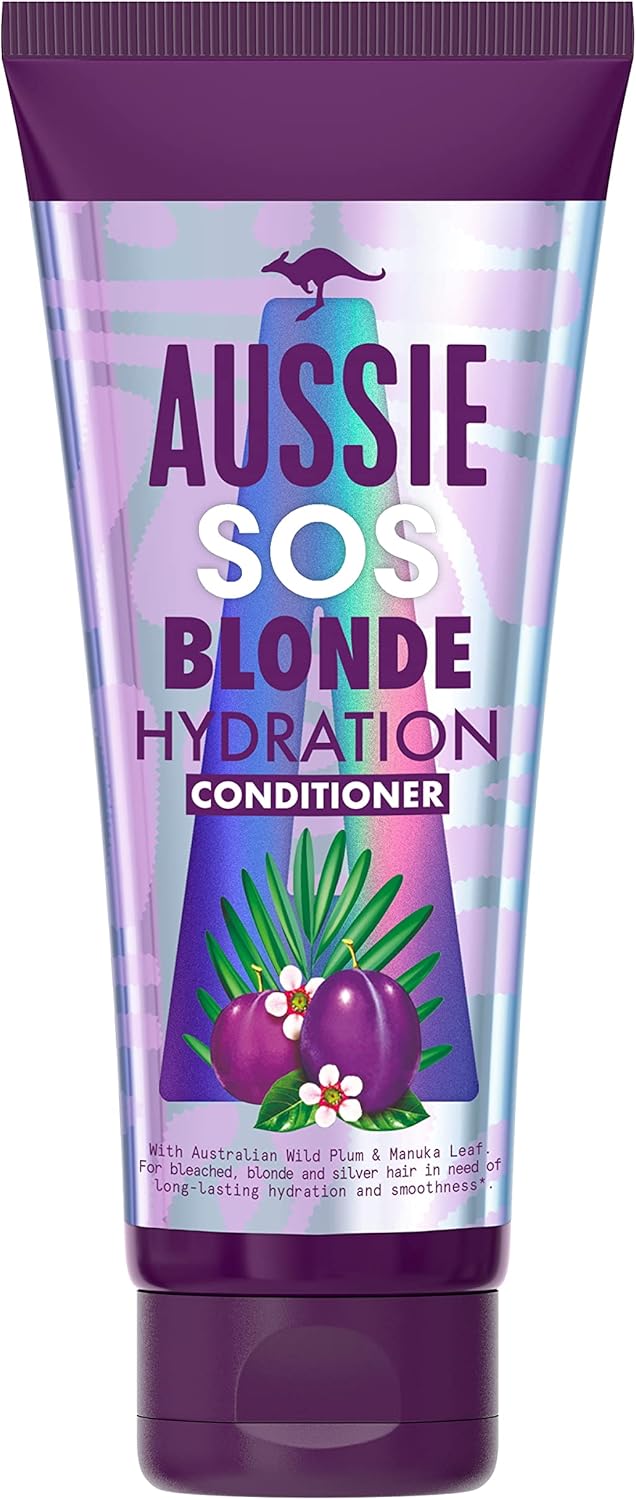 Aussie SOS Blonde and Silver Hair Hydration Vegan Hair Conditioner, 200ml