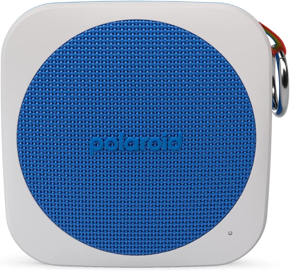 Polaroid P1 Music Player (Blue) - Super Portable Wireless Bluetooth Speaker Rechargeable with IPX5 Waterproof and Dual Stereo Pairing