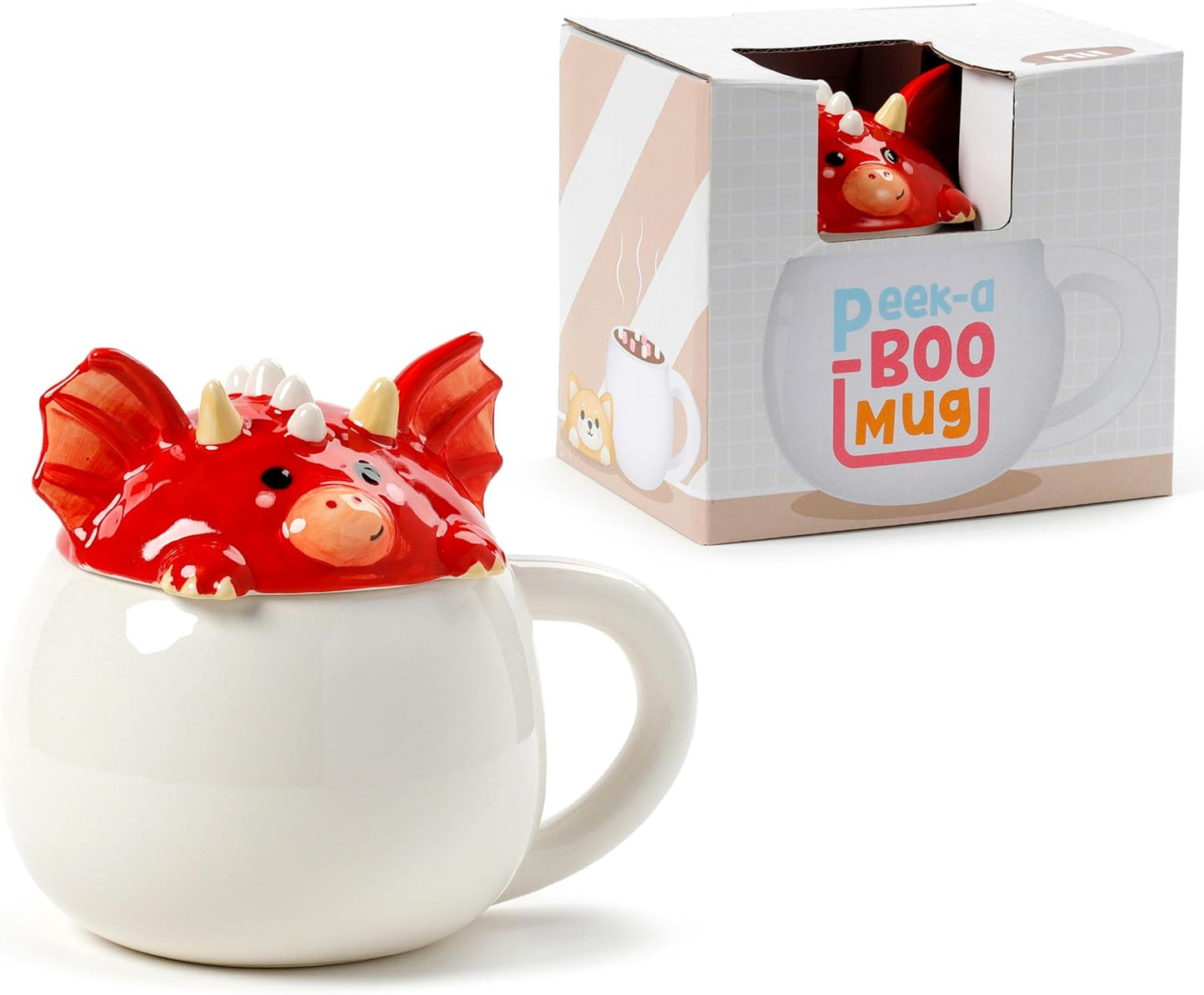 Welsh Dragon Peeping Lid Ceramic Mug