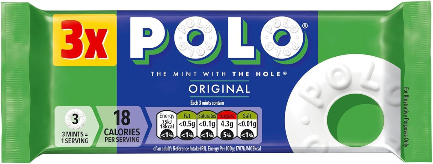 Polo Original Mint Tube, Pack of 3