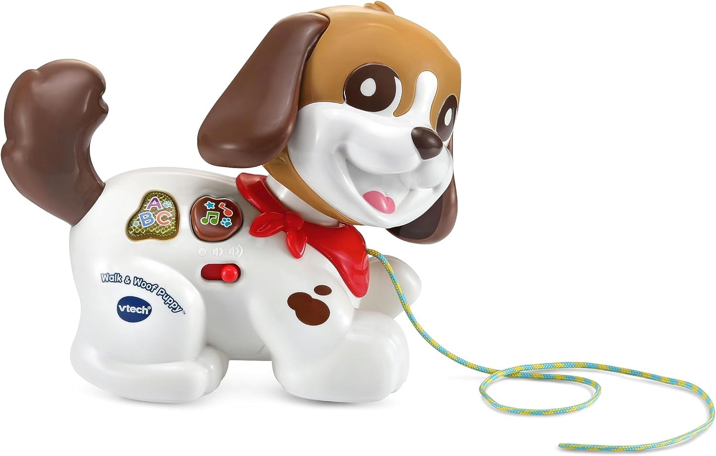 VTech Baby Walk & Woof Puppy, Pull-Along Baby Toy Dog with Music, Letters & Phrases