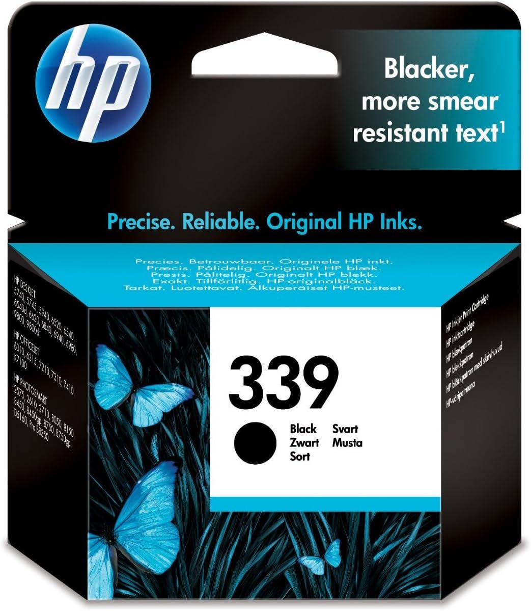HP C8767EE 339 Original Ink Cartridge, Black, Single Pack
