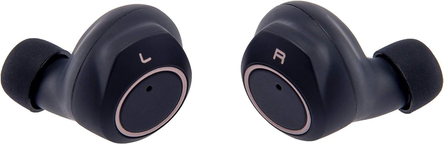 groov-e Vibe Buds - Wireless Bluetooth In-Ear Earphones - Earbuds with Built-in Mic, Hands-Free Calling, Charging Case, & Voice Assistant - 20hrs Audio Playback - Black