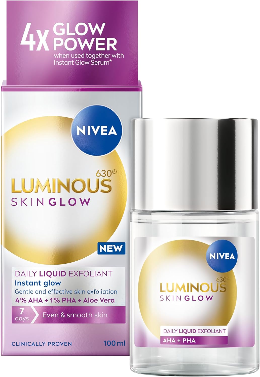 NIVEA Luminous 630 Instant Skin Glow Daily Liquid Exfoliant 100ml