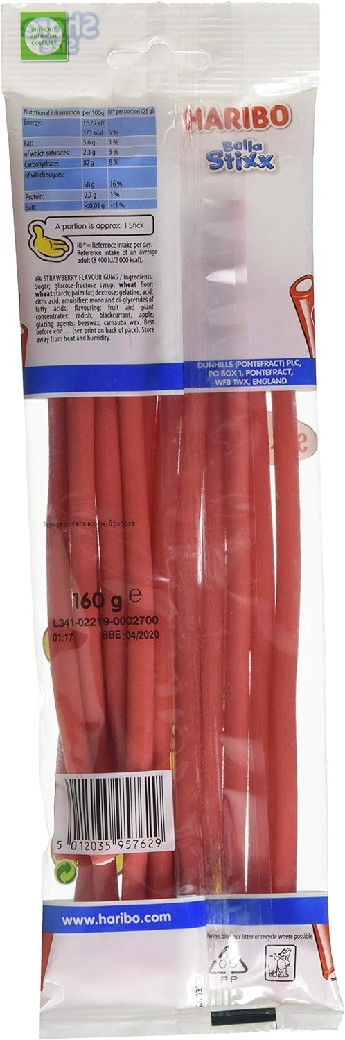 Haribo Balla Stixx Strawberry Sweets, 140g