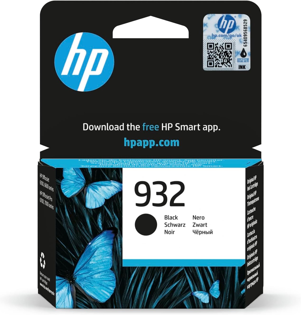 HP 932 Original Ink Cartridge, Black, Single Pack
