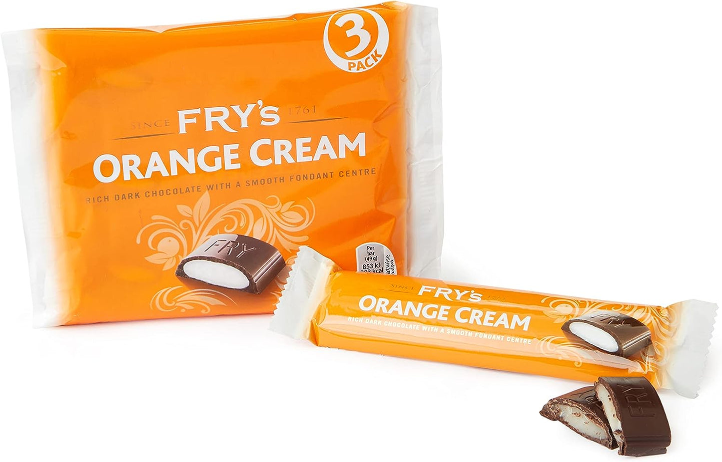 Fry's Orange Cream Chocolate Bar 3 Bars 147g