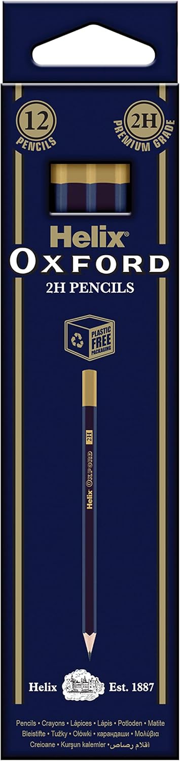 Helix Oxford 2H Grade Graphite Pencils - Pack of 12