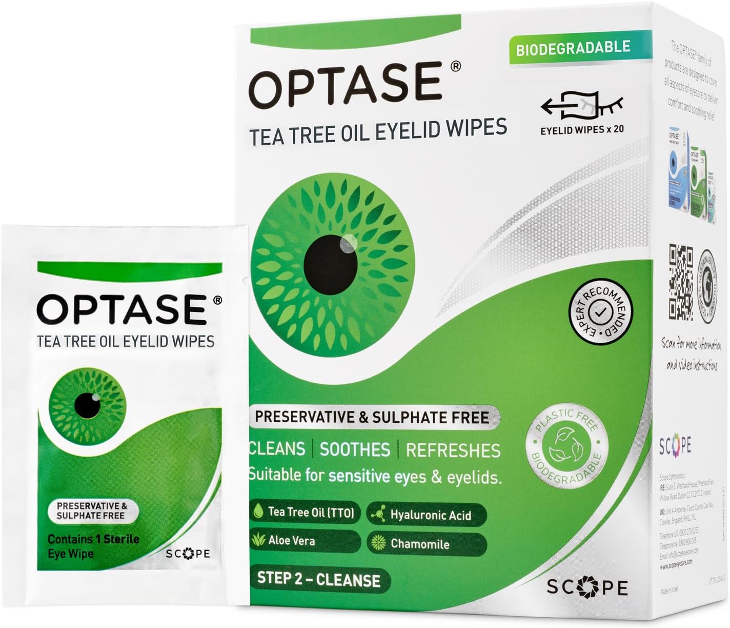 Optase Tea Tree Oil Eyelid Cleansing Wipes