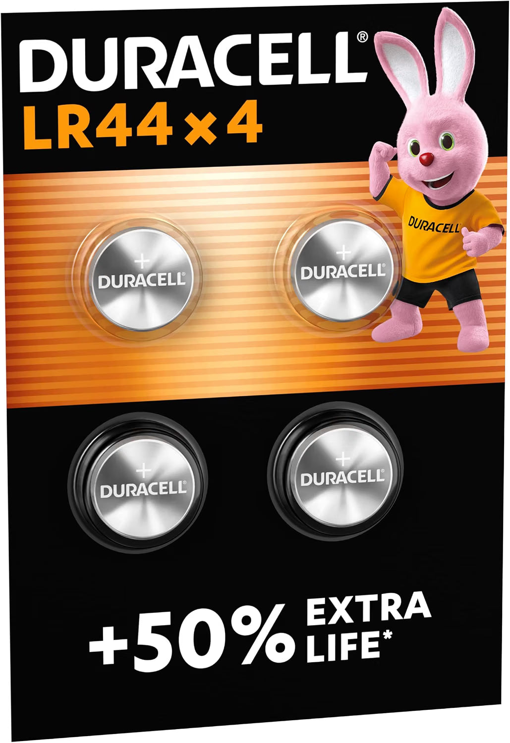 DURACELL LR44 Specialty Alkaline Battery (4 Pack) 1.5V, A76