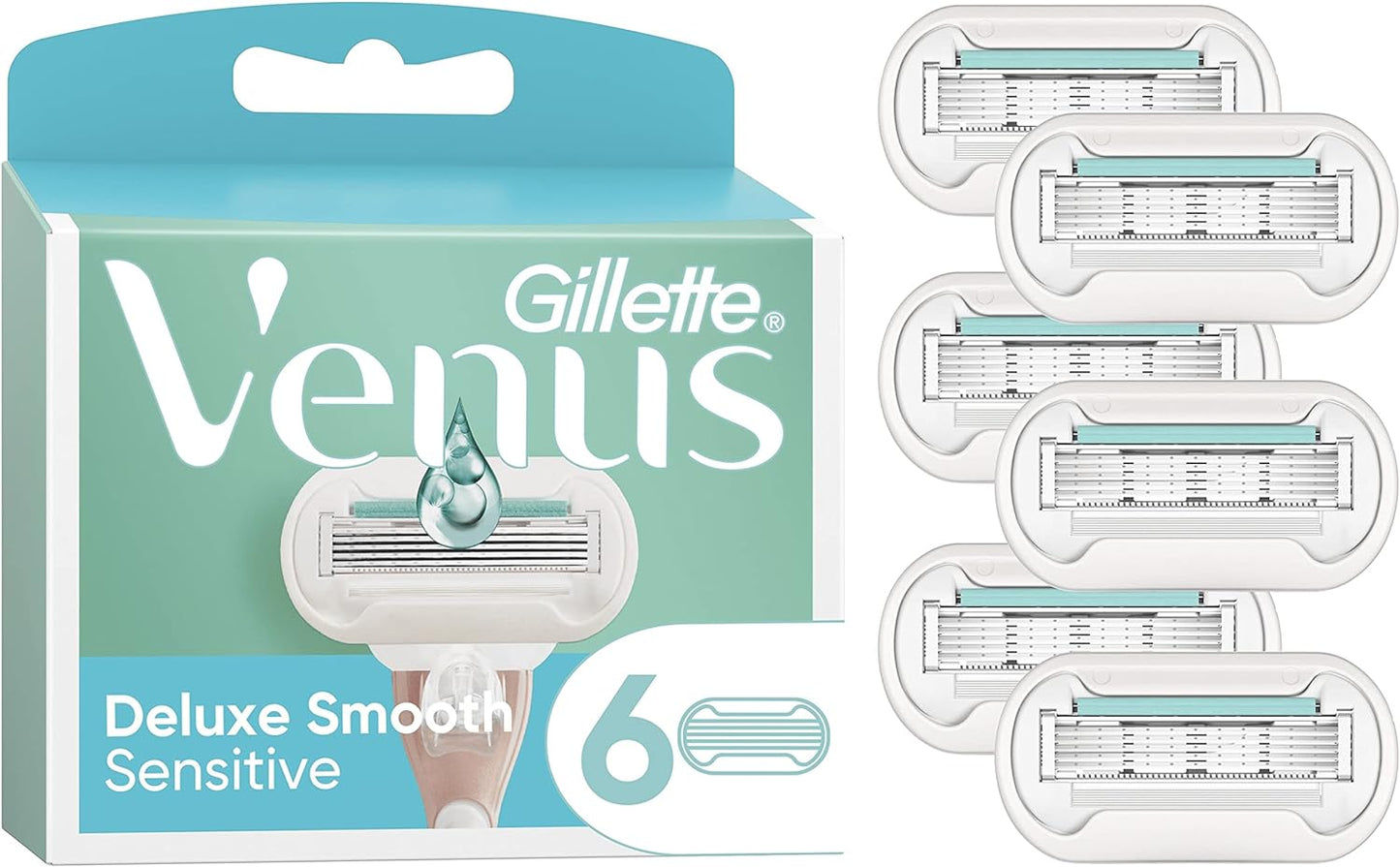 Gillette Venus Deluxe Smooth Sensitive Women's Razor Blade Refills