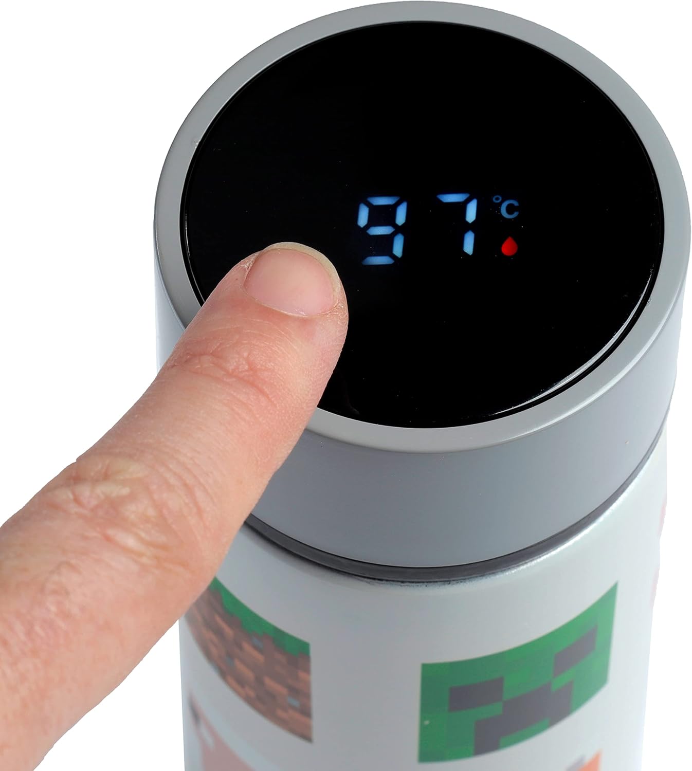 Minecraft - Stainless Steel Water Bottle with Led Temperature Display