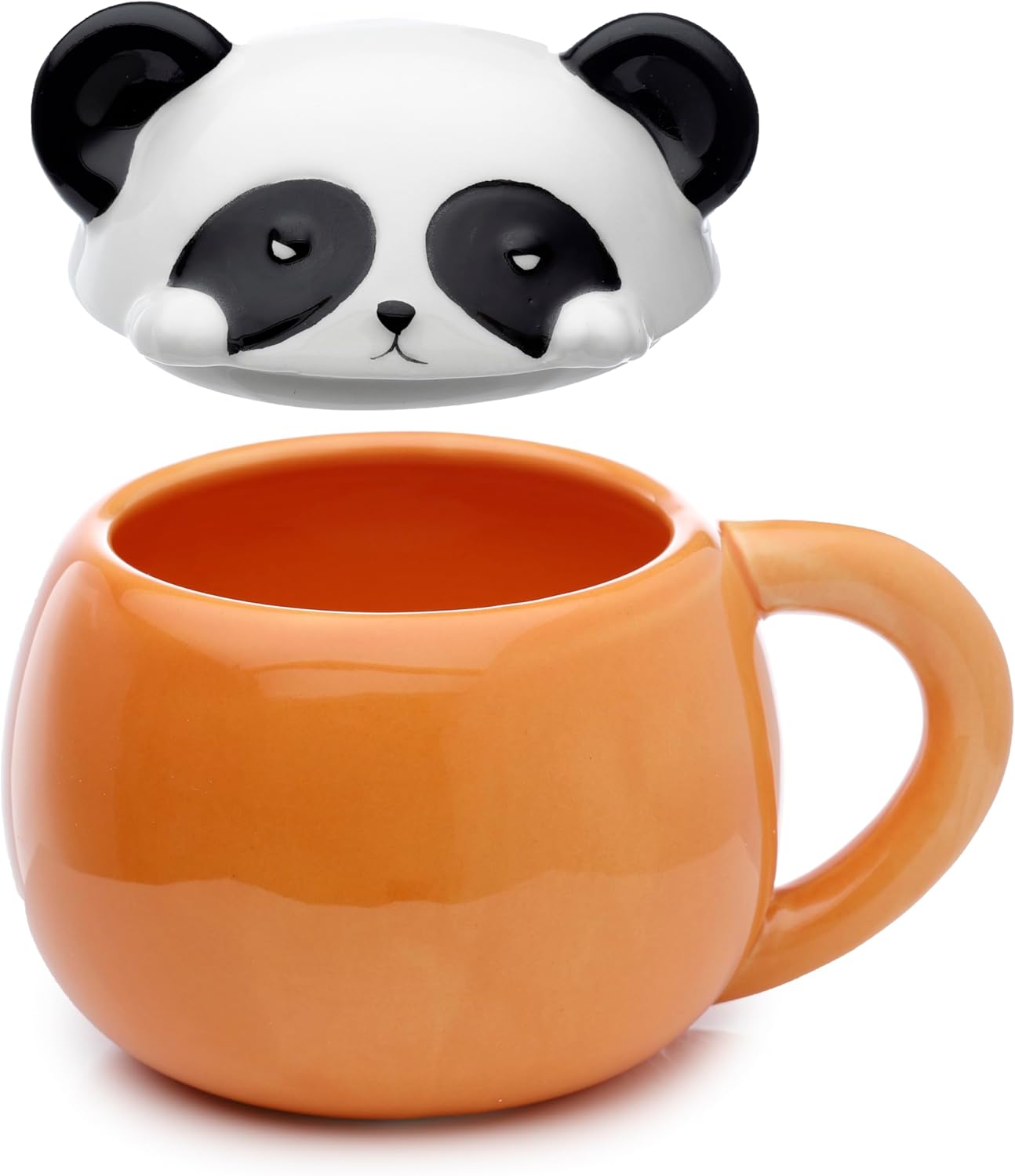 Panda Peeping Lid Ceramic Animal Mug
