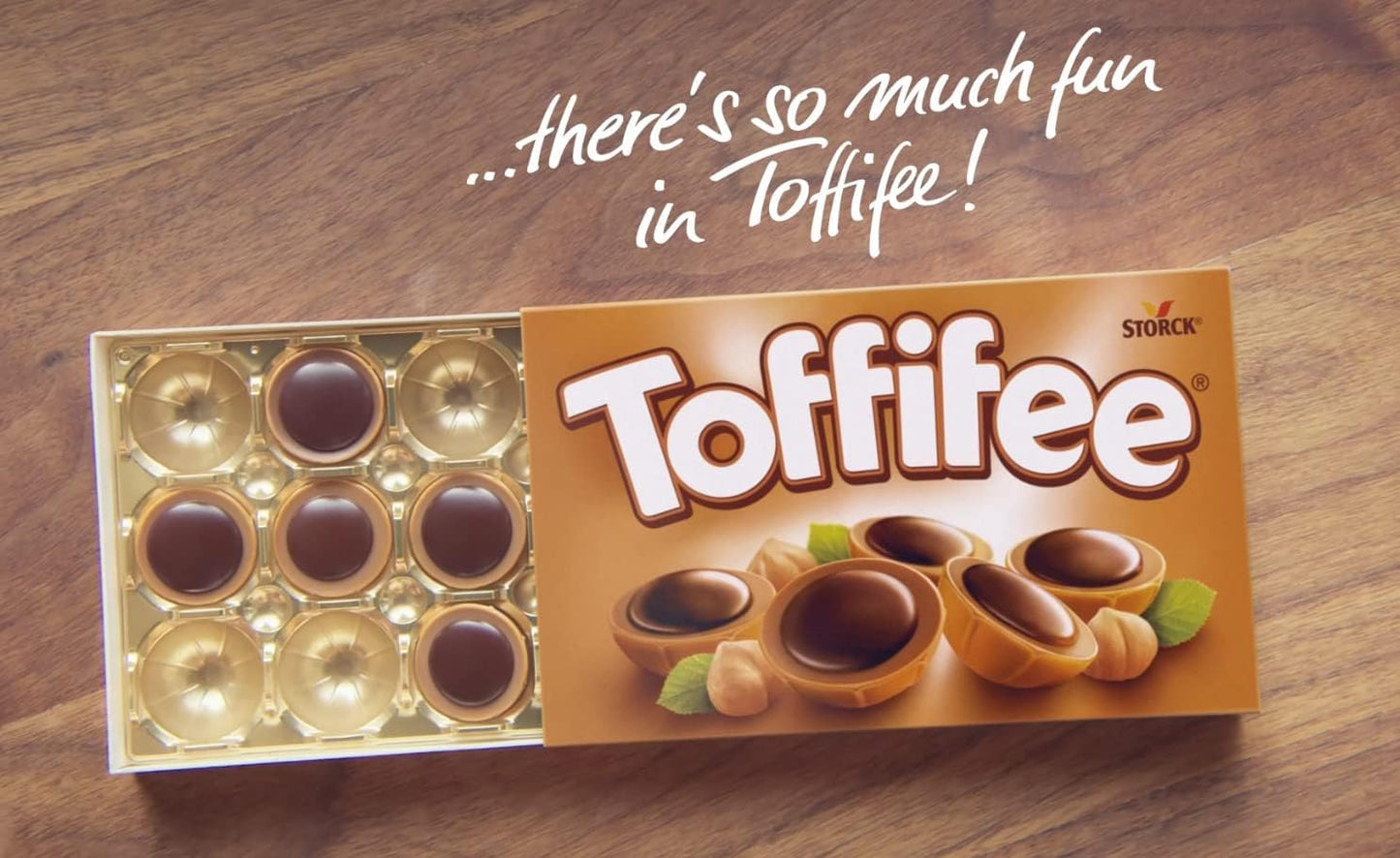 Toffifee Chewy Nougat Caramel Cups with Hazelnut and Chocolate - 15 Pieces