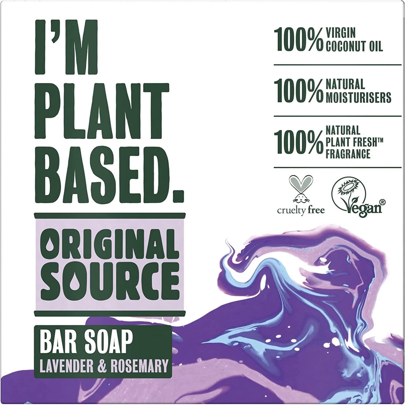 Original Source Plant Based Bar Soap Lavender & Rosemary, 100g