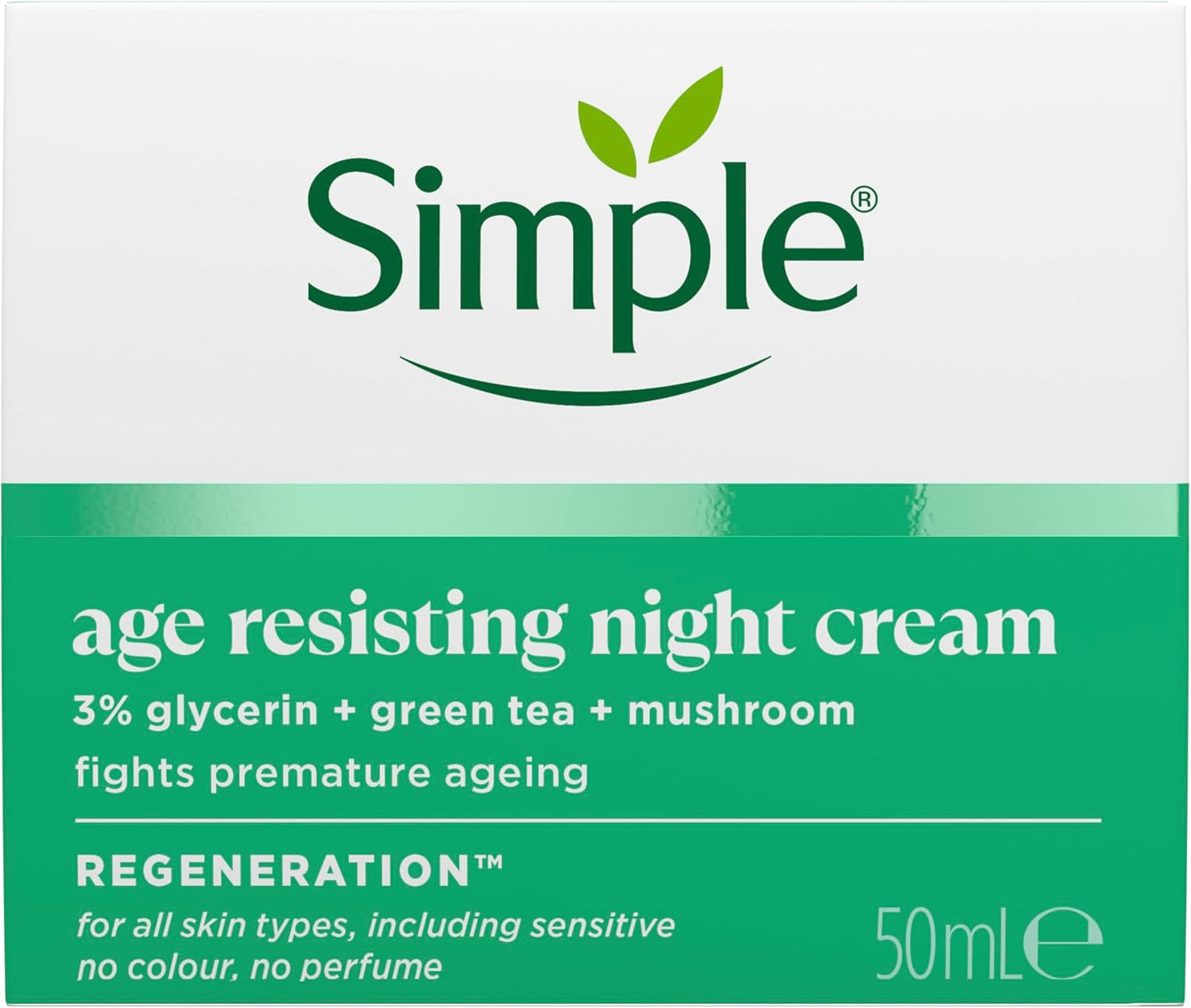 Simple Regeneration Age Resisting Night Cream Moisturiser 50ml