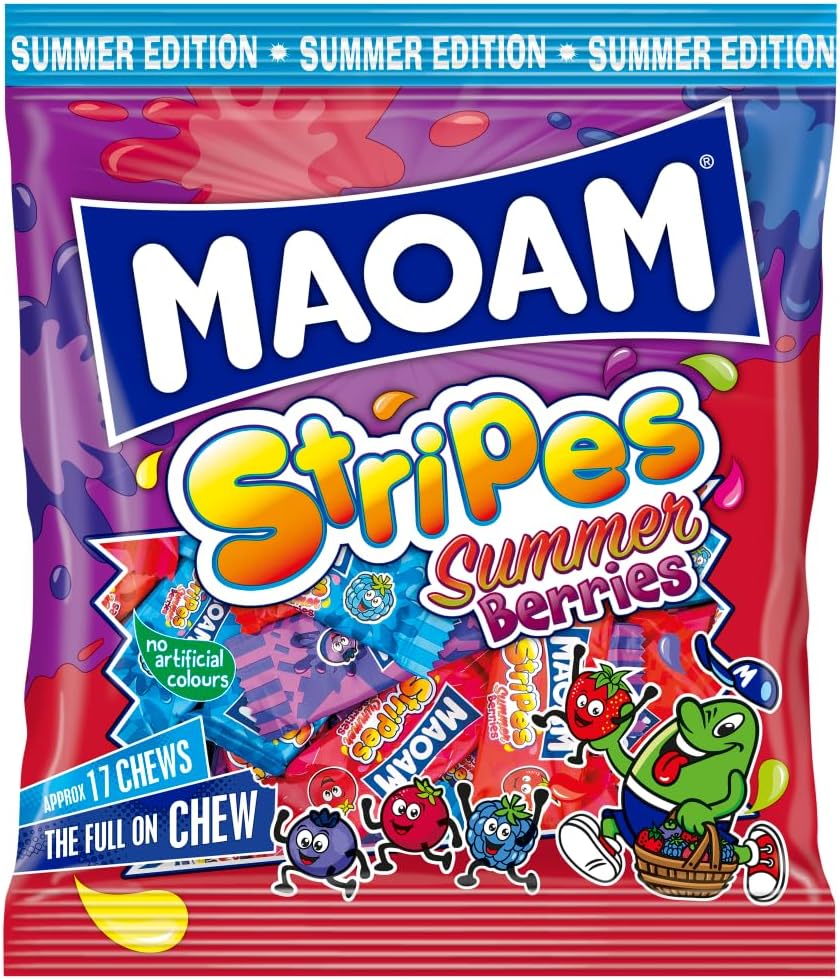 Maoam Summer Edition Berries Stripes, 140g