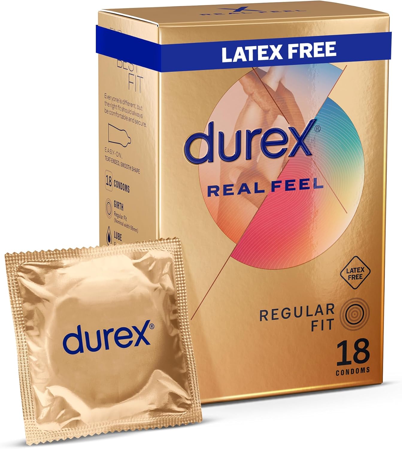 Durex Real Feel Regular Fit Latex Free Condoms 18PK