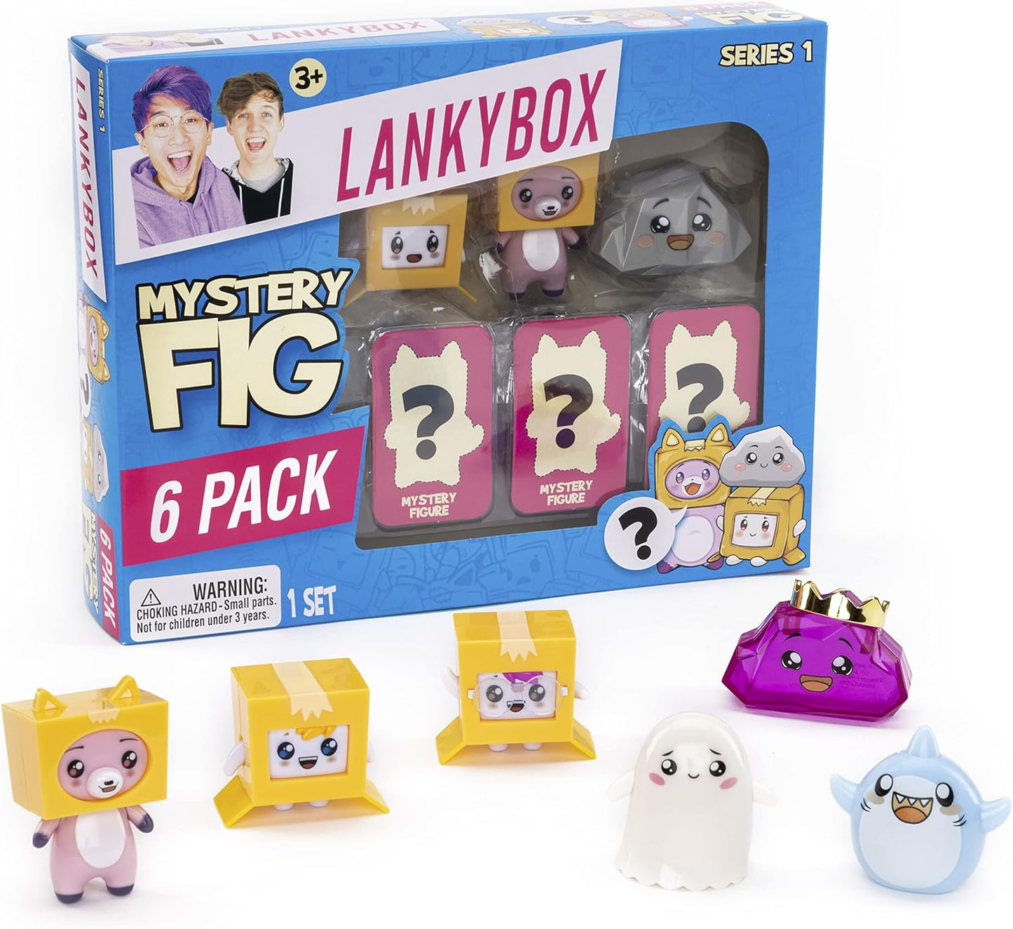 LankyBox Mystery Figure - 6 Pack. The Biggest Fans, 6 Of 10 Possible Figures Including Foxy, Rocky, And Ultra-Rare Canny
