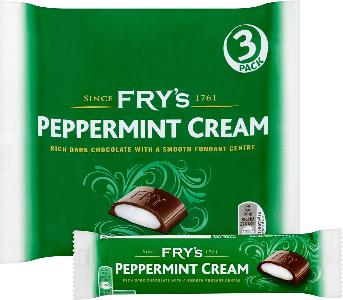Fry's Peppermint Cream, 49g Pack Of 3